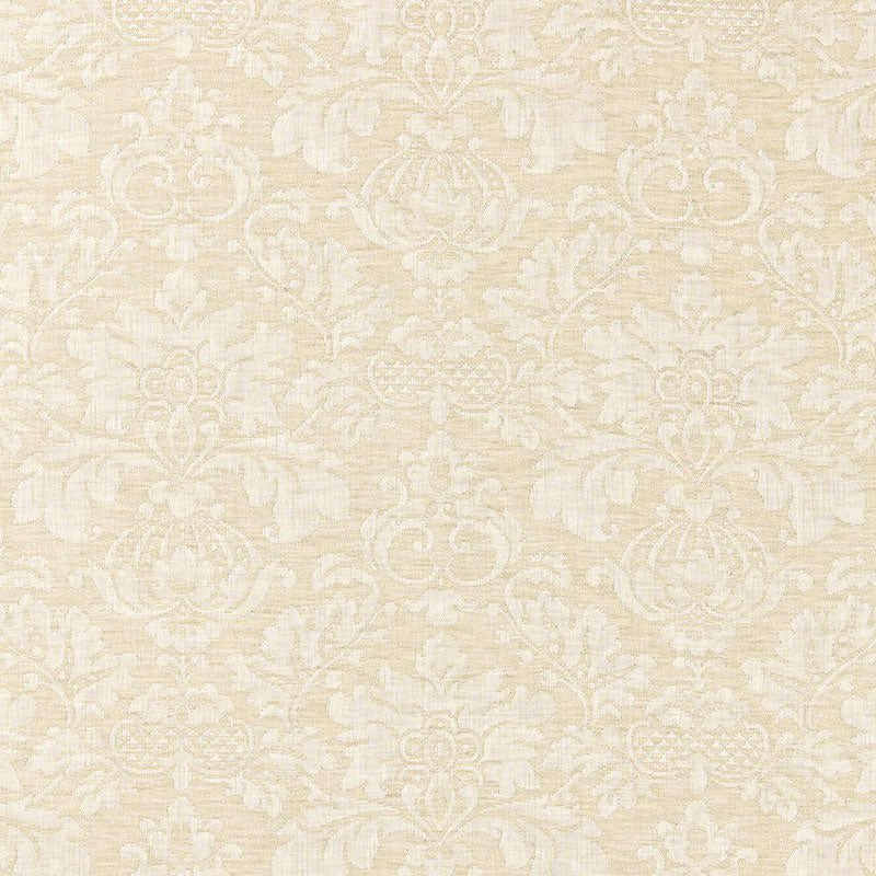 Looking 66621 Montisi Linen Damask Buttermilk by Schumacher Fabric