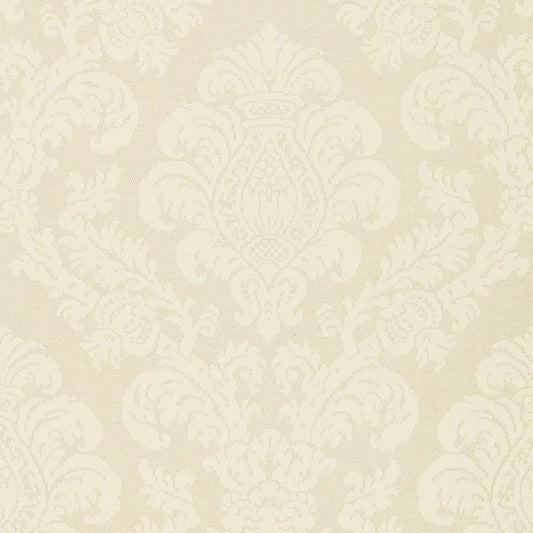 View 66632 Firenze Linen Damask Sesame by Schumacher Fabric