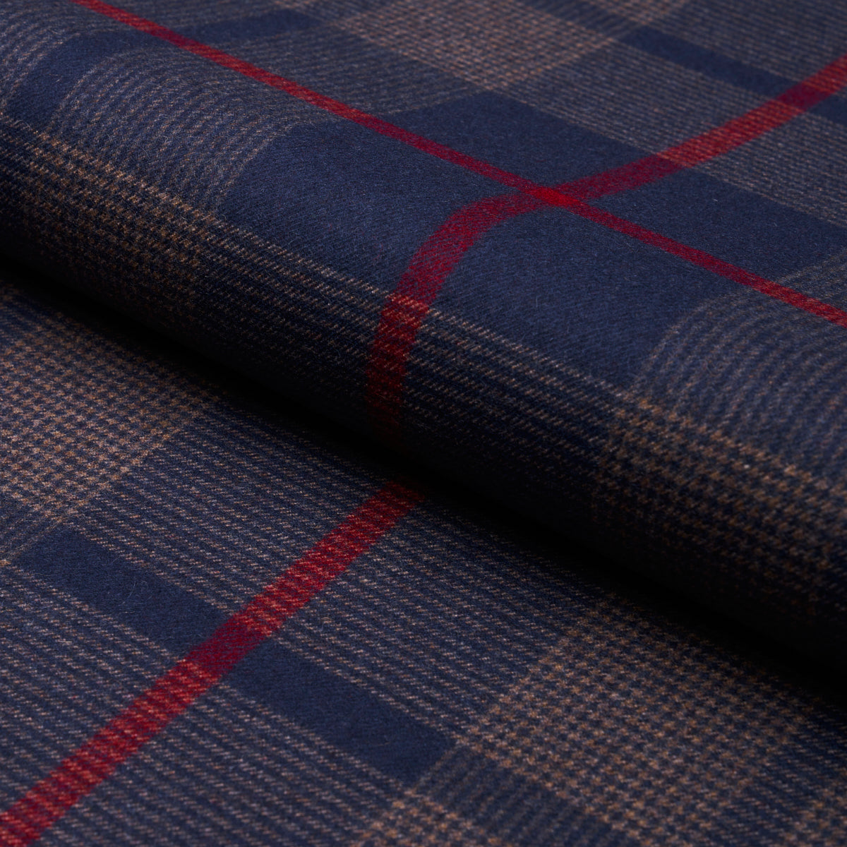 Purchase 66663 | Montana Wool Plaid, Navy - Schumacher Fabric