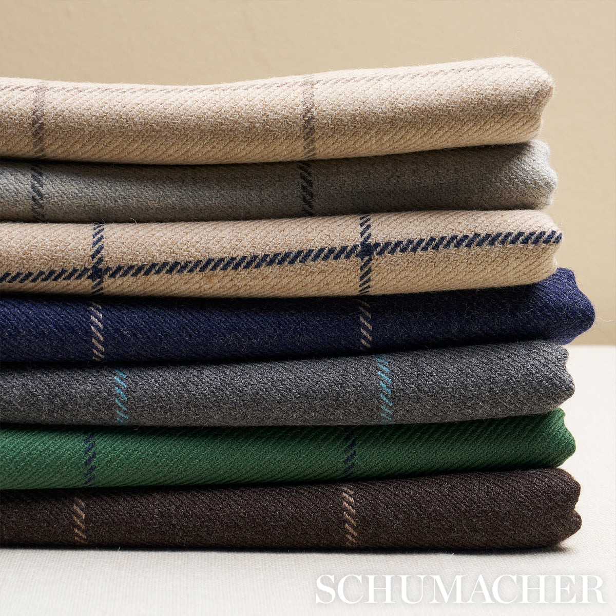 Purchase 66776 | Bancroft Wool Plaid, Green - Schumacher Fabric
