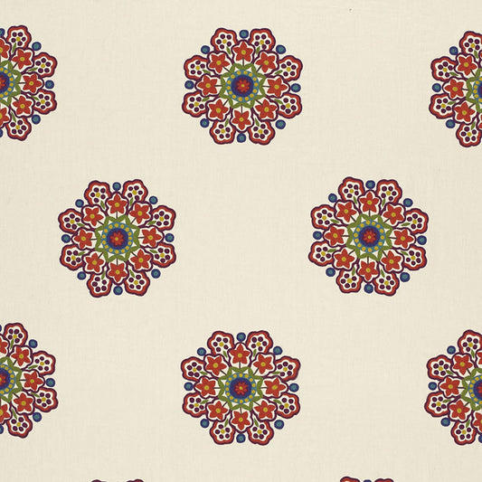 Save 66821 Chennai Linen Embroidery Festival by Schumacher Fabric