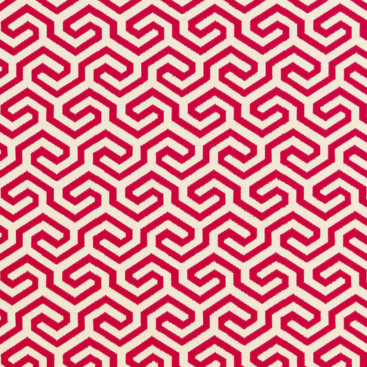 Looking 66880 Ming Fret Cerise by Schumacher Fabric