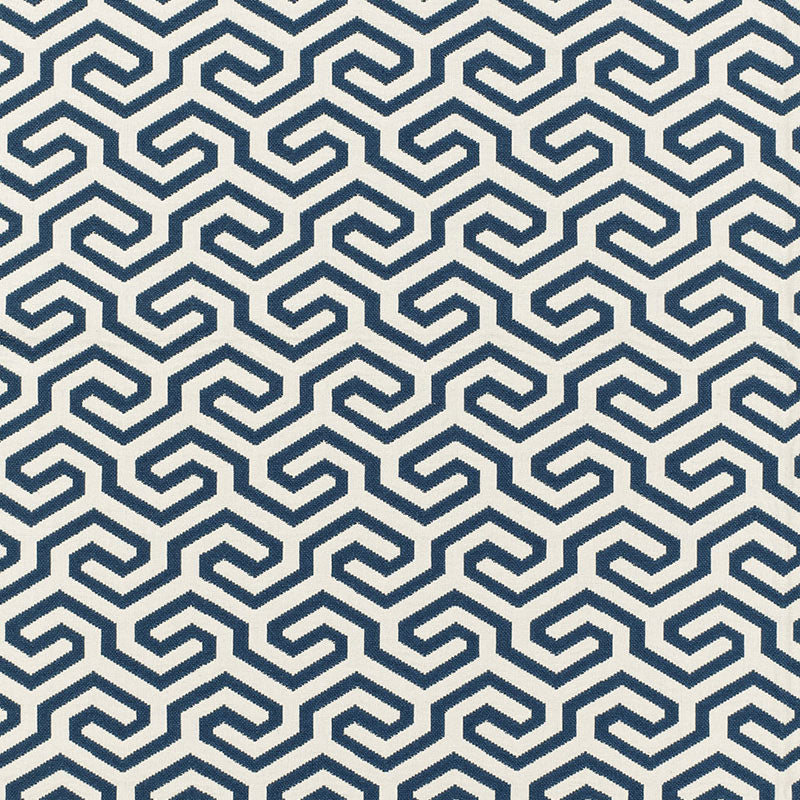 View 66884 Ming Fret Navy by Schumacher Fabric