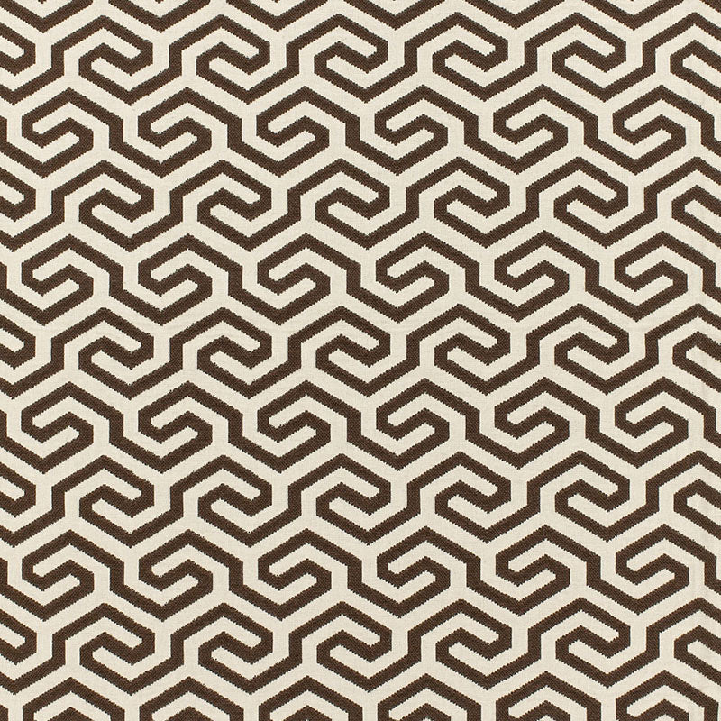 Purchase 66885 Ming Fret Chocolate by Schumacher Fabric