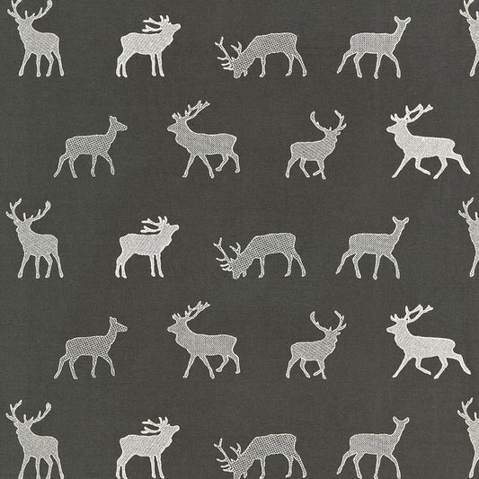 Search 67160 Caribou Embroidery Charcoal by Schumacher Fabric