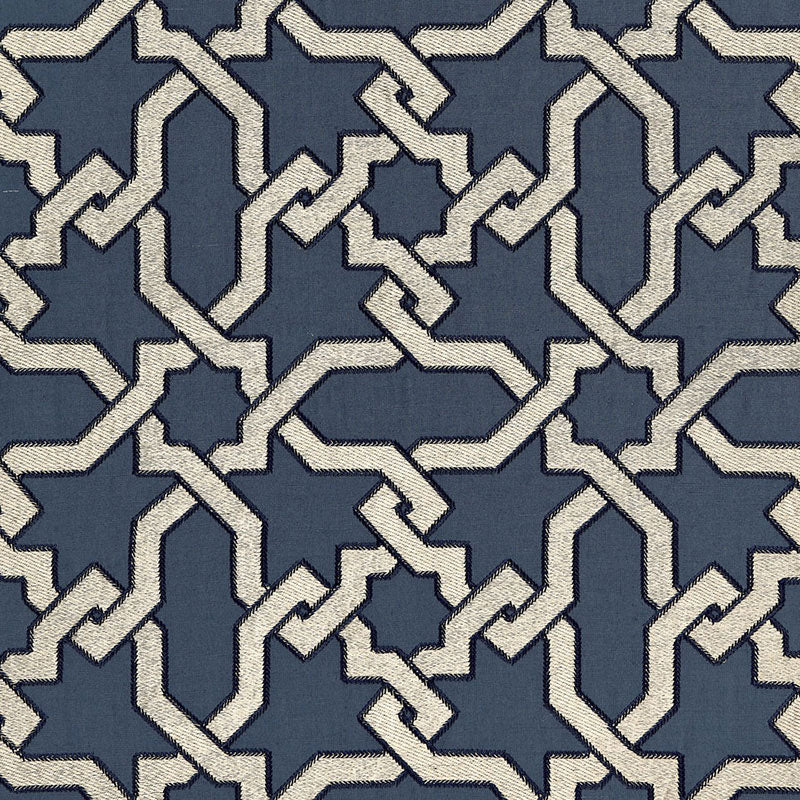 Acquire 67570 Cordoba Embroidery Indigo by Schumacher Fabric