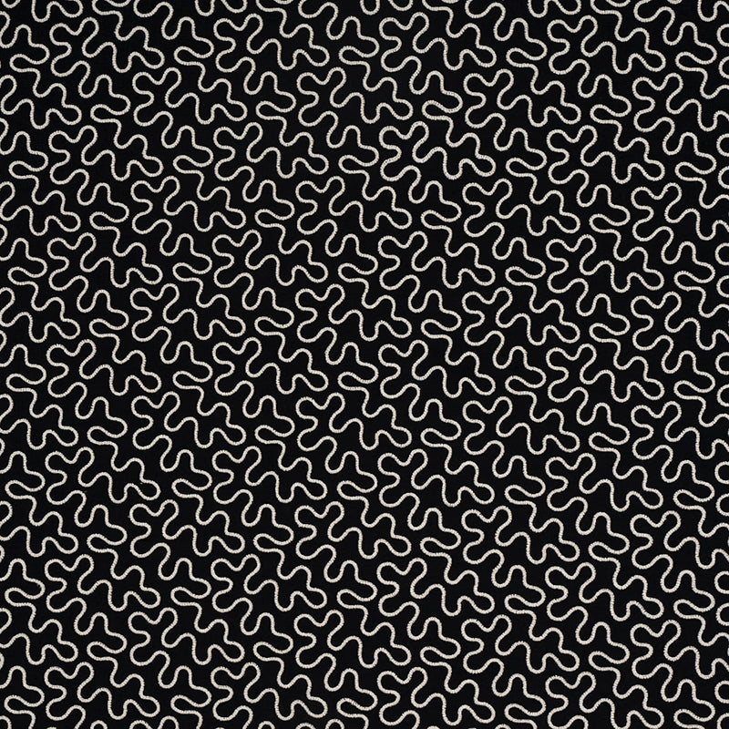 Search 67605 Meander Embroidery Black by Schumacher Fabric