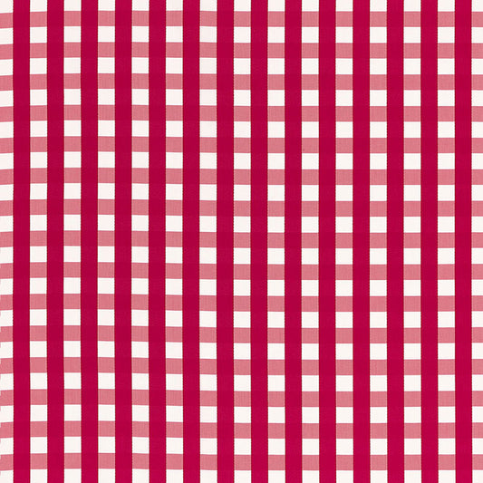 Looking 68062 Bermuda Check Azalea by Schumacher Fabric