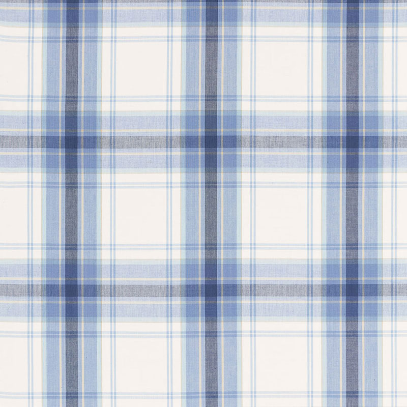 Acquire 68072 St. Martin Plaid Cornflower by Schumacher Fabric