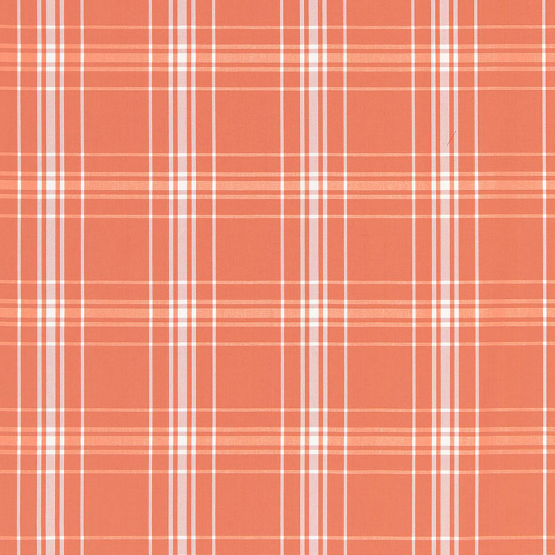 Save 68093 Belize Plaid Orange by Schumacher Fabric