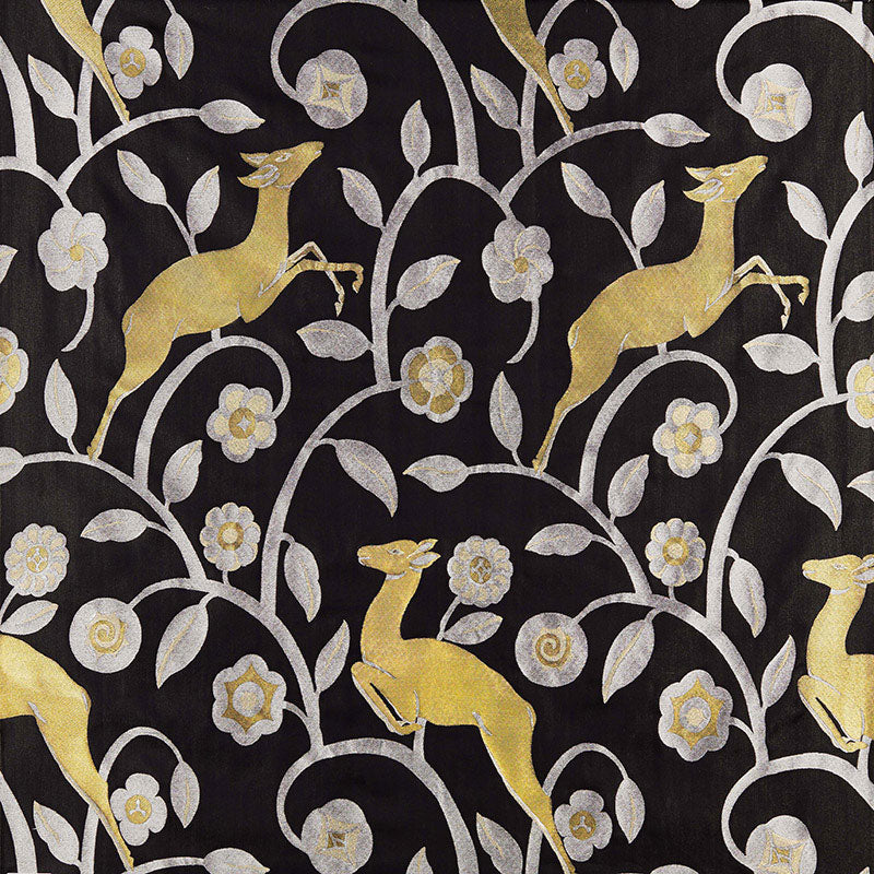 Acquire 68910 Les Gazelles Au Bois Noir by Schumacher Fabric