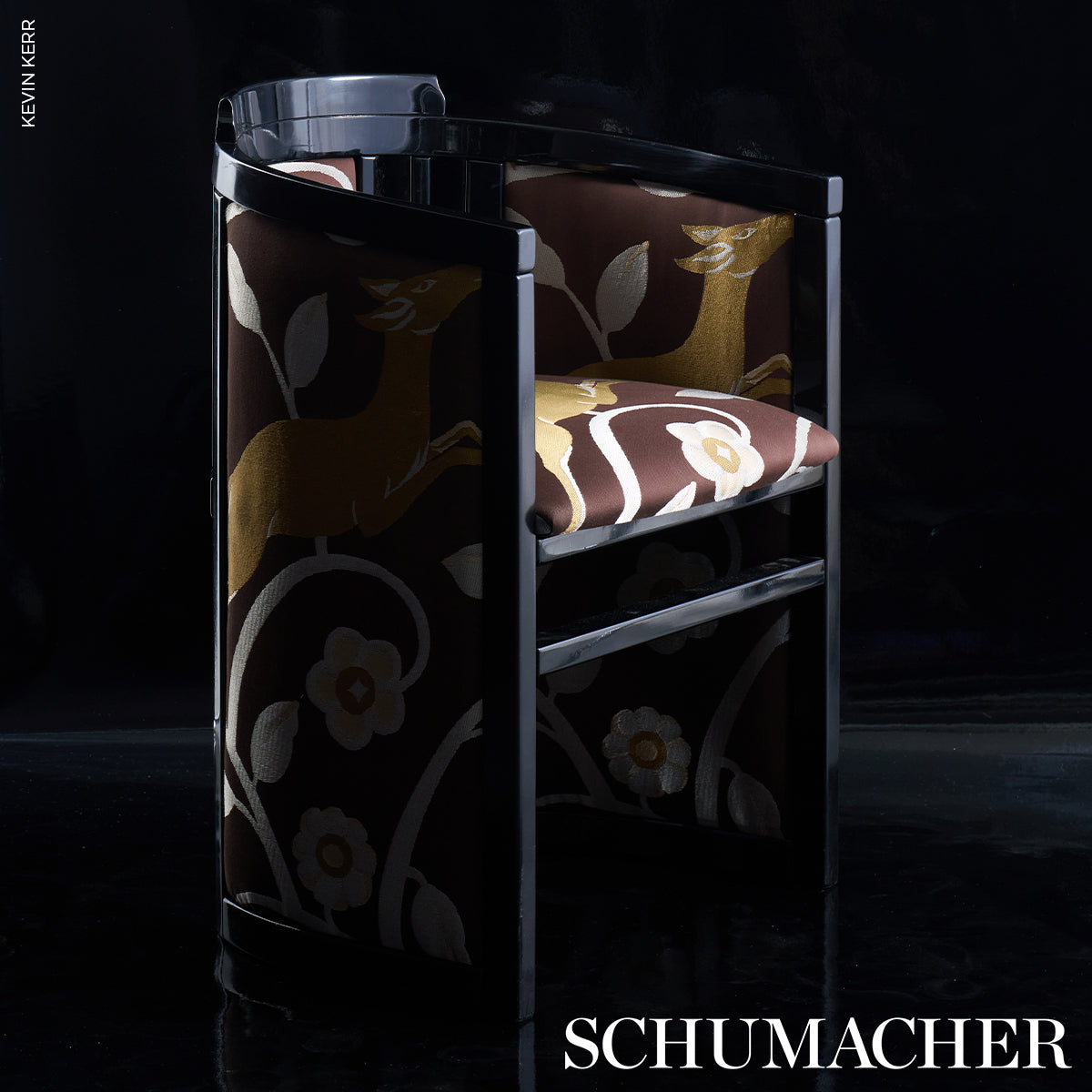 Purchase 68912 | Les Gazelles Au Bois, Chocolate - Schumacher Fabric