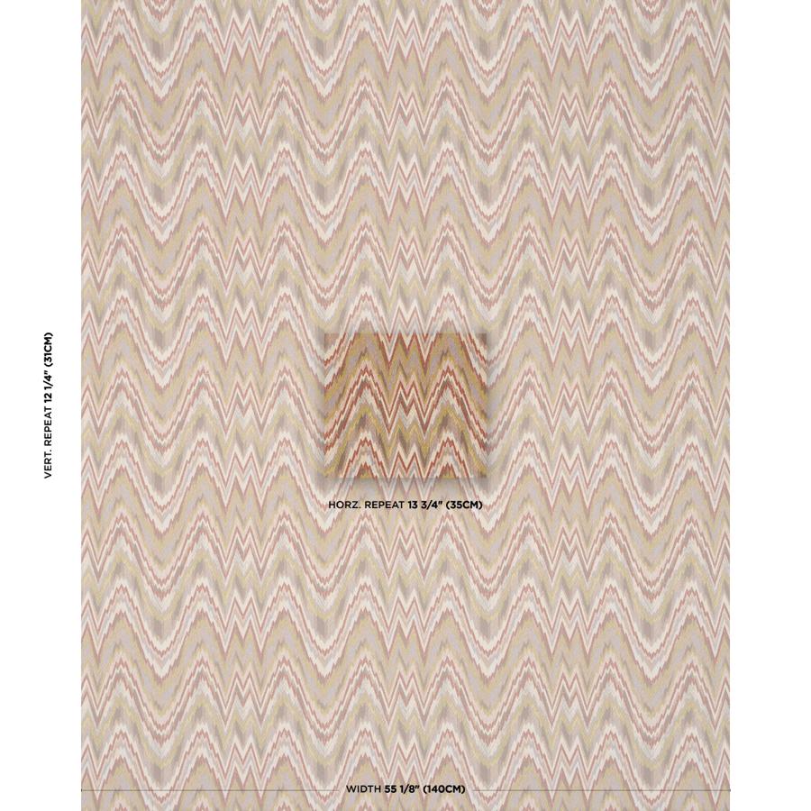 Purchase 68943 | Valkyrie Flame Stitch, Terracotta Hills - Schumacher Fabric