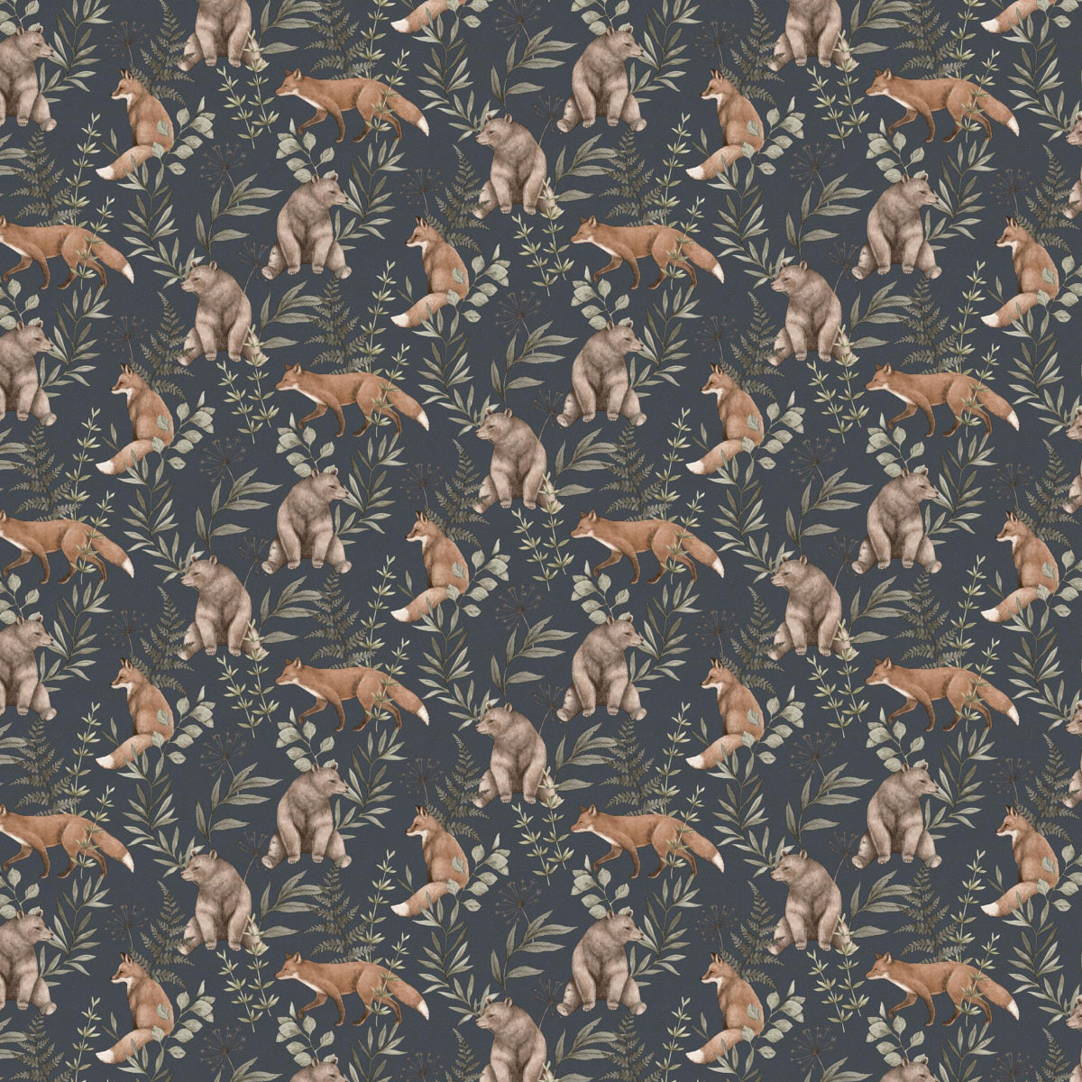 Purchase 6920 | Wild Forest, Midnight - Borastapeter Wallpaper