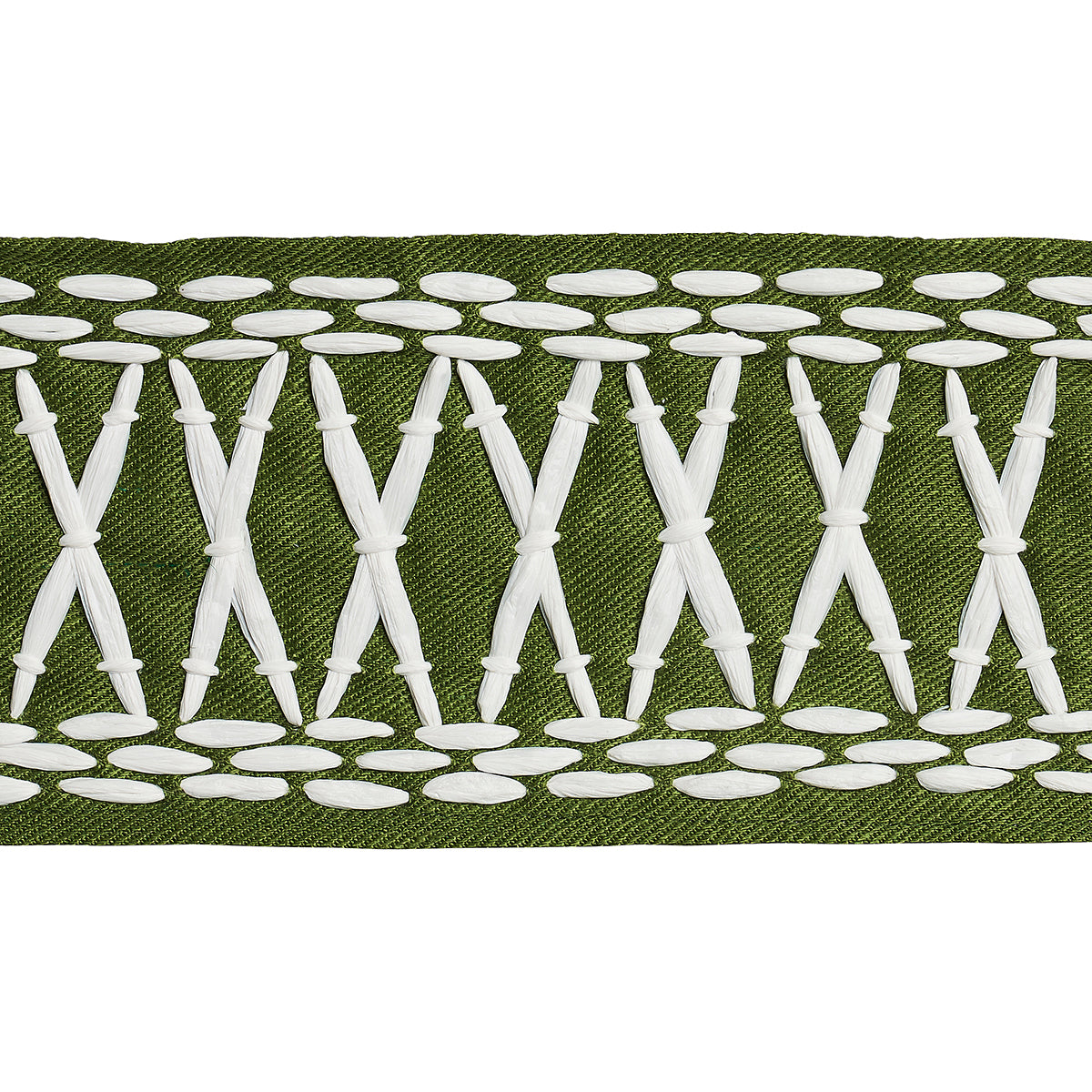 Purchase 69306 | Tikki Tape, Green - Schumacher Trim