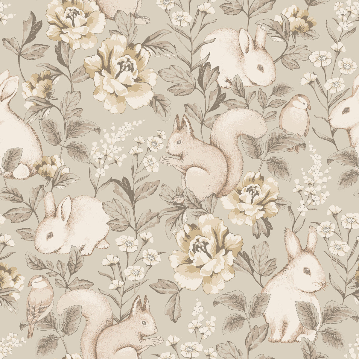 Purchase 6933 | Magic Forest, Taupe - Borastapeter Wallpaper