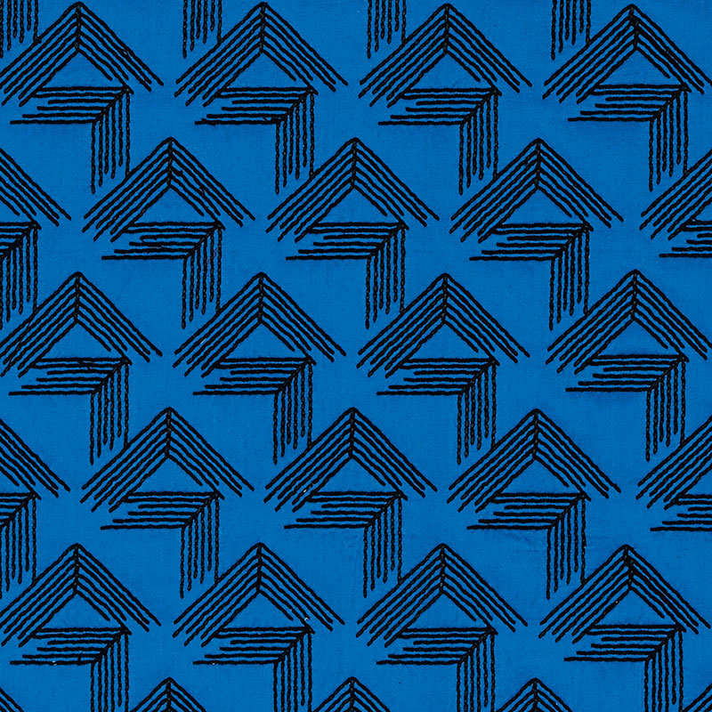 Purchase 69431 V Step Cobalt by Schumacher Fabric