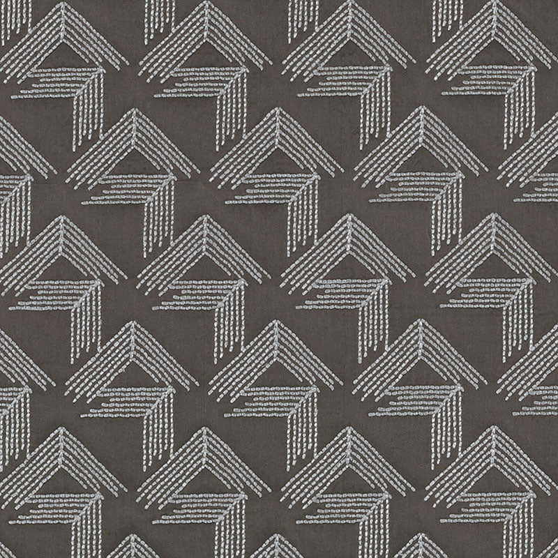 Select 69433 V Step Charcoal by Schumacher Fabric