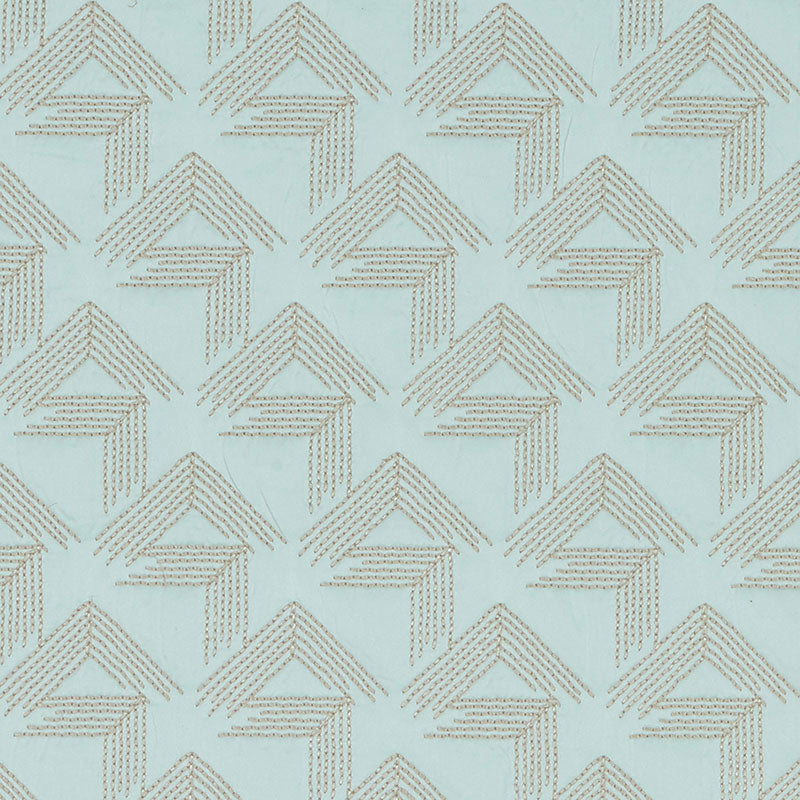 Buy 69435 V Step Ice by Schumacher Fabric