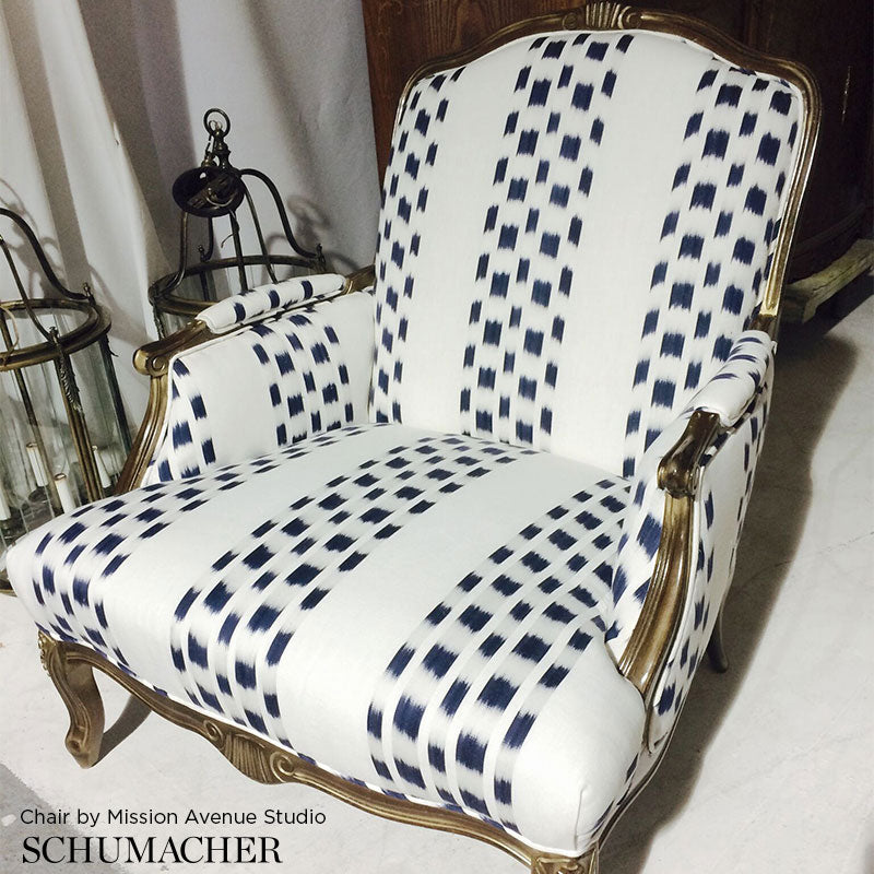 Purchase 69471 | Izmir Ikat Stripe, Indigo - Schumacher Fabric