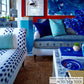 Purchase 69471 | Izmir Ikat Stripe, Indigo - Schumacher Fabric