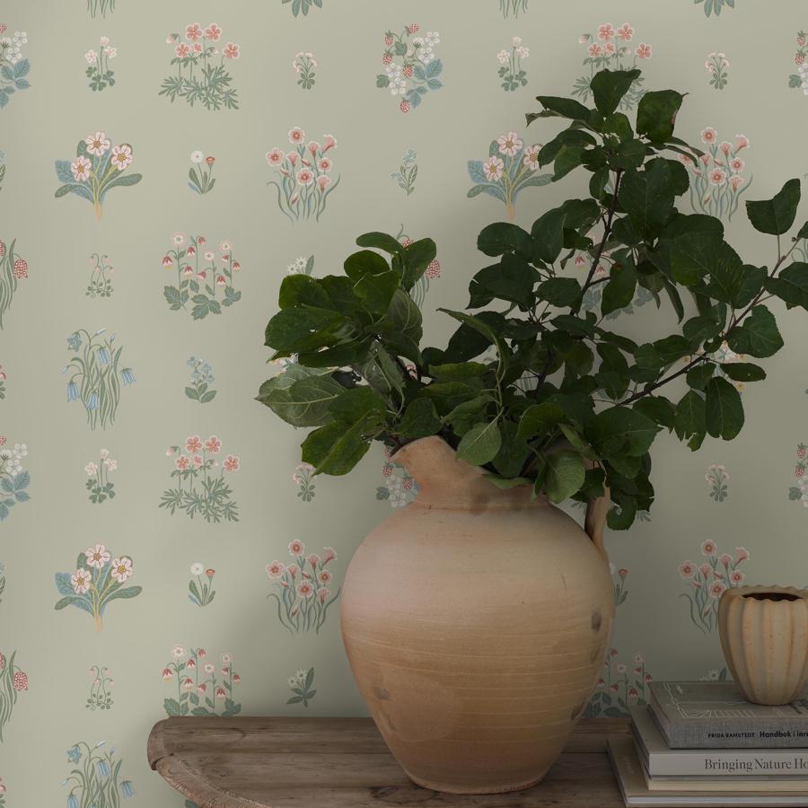 Purchase 6950 | Angsflora, Sage - Borastapeter Wallpaper