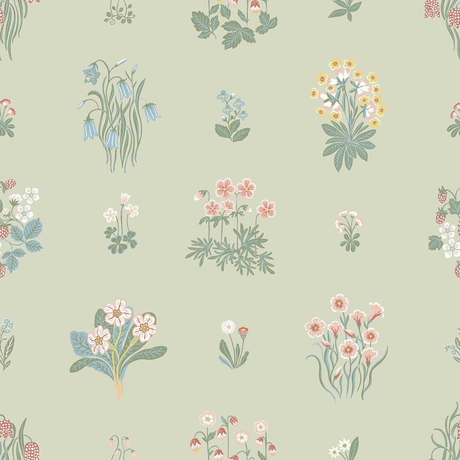 Purchase 6950 | Angsflora, Sage - Borastapeter Wallpaper