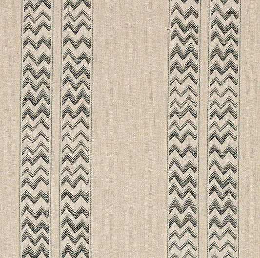 Purchase 69970 Kudu Stripe Black by Schumacher Fabric