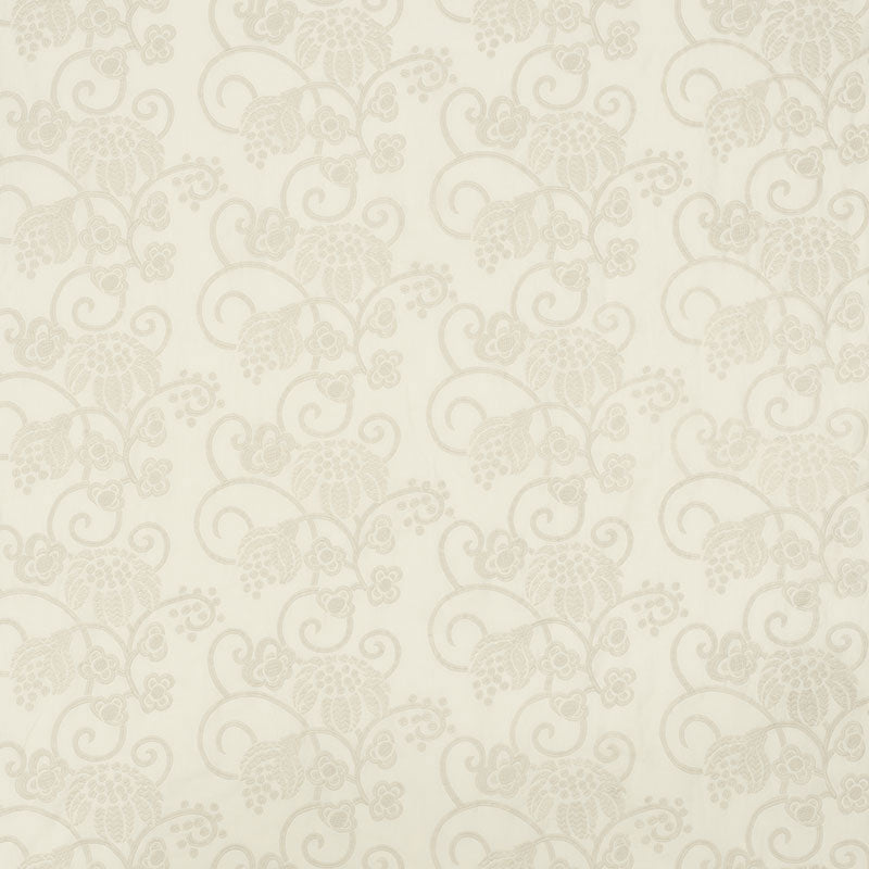 Shop 70180 Calliope Embroidery Ivory by Schumacher Fabric