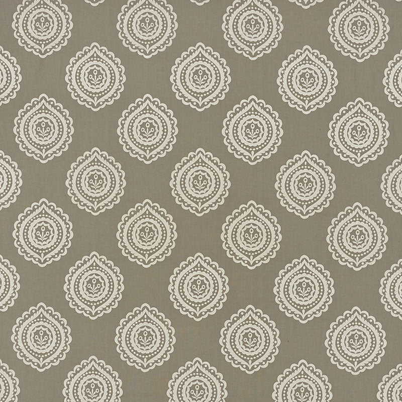 Order 70202 Olana Linen Embroidery Stone by Schumacher Fabric