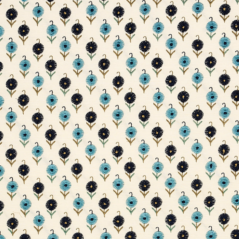 Select 70210 Avodica Embroidery Aegean by Schumacher Fabric