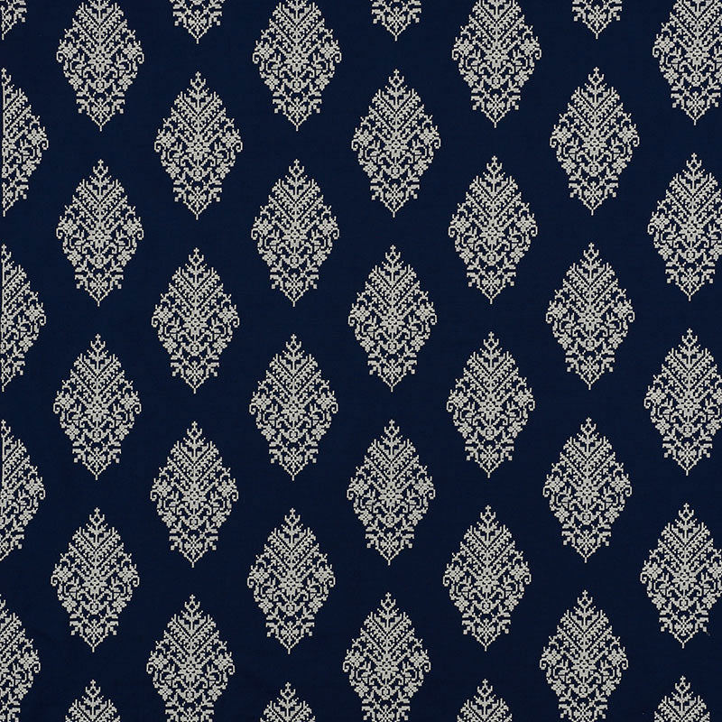 Shop 70222 Zinda Embroidery Navy by Schumacher Fabric