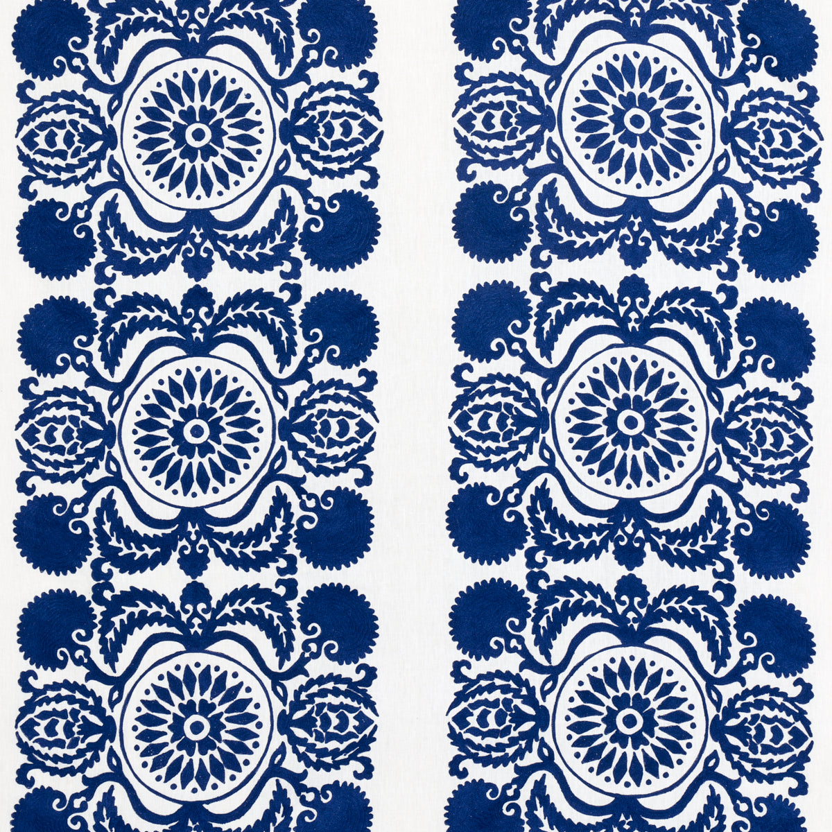 Find 70260 Castanet Embroidery Cobalt by Schumacher Fabric