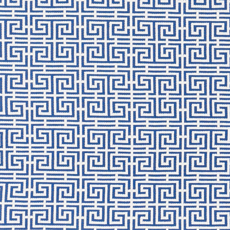 Shop 70561 Chinois Fret Blue/White by Schumacher Fabric