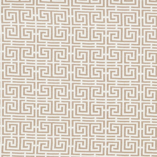 Looking 70563 Chinois Fret Natural/Ivory by Schumacher Fabric