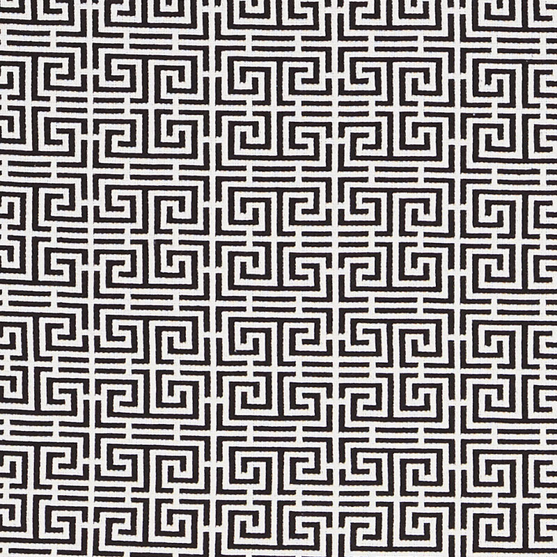 Search 70565 Chinois Fret Black/White by Schumacher Fabric