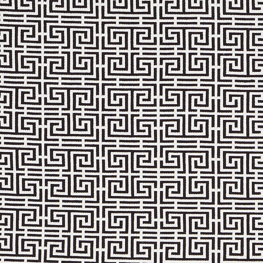 Search 70565 Chinois Fret Black/White by Schumacher Fabric
