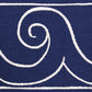 Purchase 70753 | Greek Waves Trim, White On Navy - Schumacher Trim