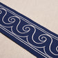 Purchase 70753 | Greek Waves Trim, White On Navy - Schumacher Trim
