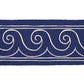 Purchase 70753 | Greek Waves Trim, White On Navy - Schumacher Trim