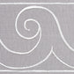 Purchase 70754 | Greek Waves Trim, White On Grey - Schumacher Trim