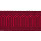 Purchase 70769 | Arches Embroidered Tape Medium, Red - Schumacher Trim