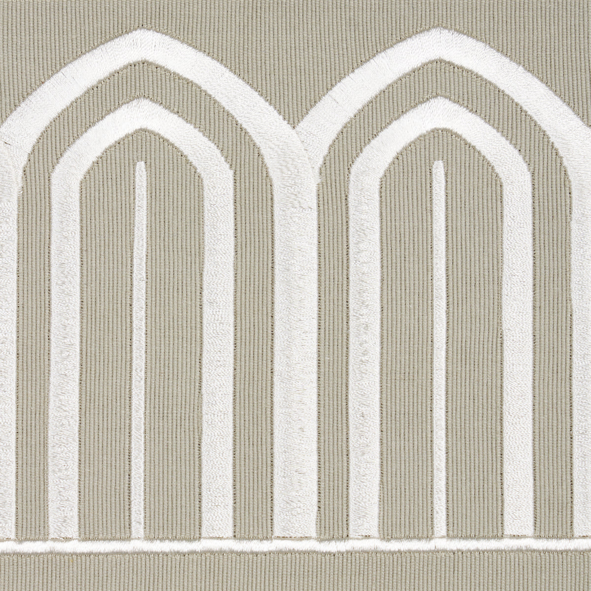 Purchase 70776 | Arches Embroidered Tape Wide, Taupe - Schumacher Trim