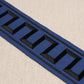 Purchase 70803 | Greek Key Embroidered Tape, Black On Navy - Schumacher Trim