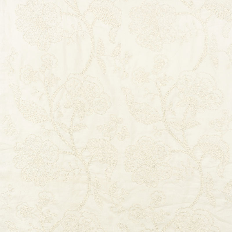 Purchase 70811 Full Bloom Embroidery Cream by Schumacher Fabric