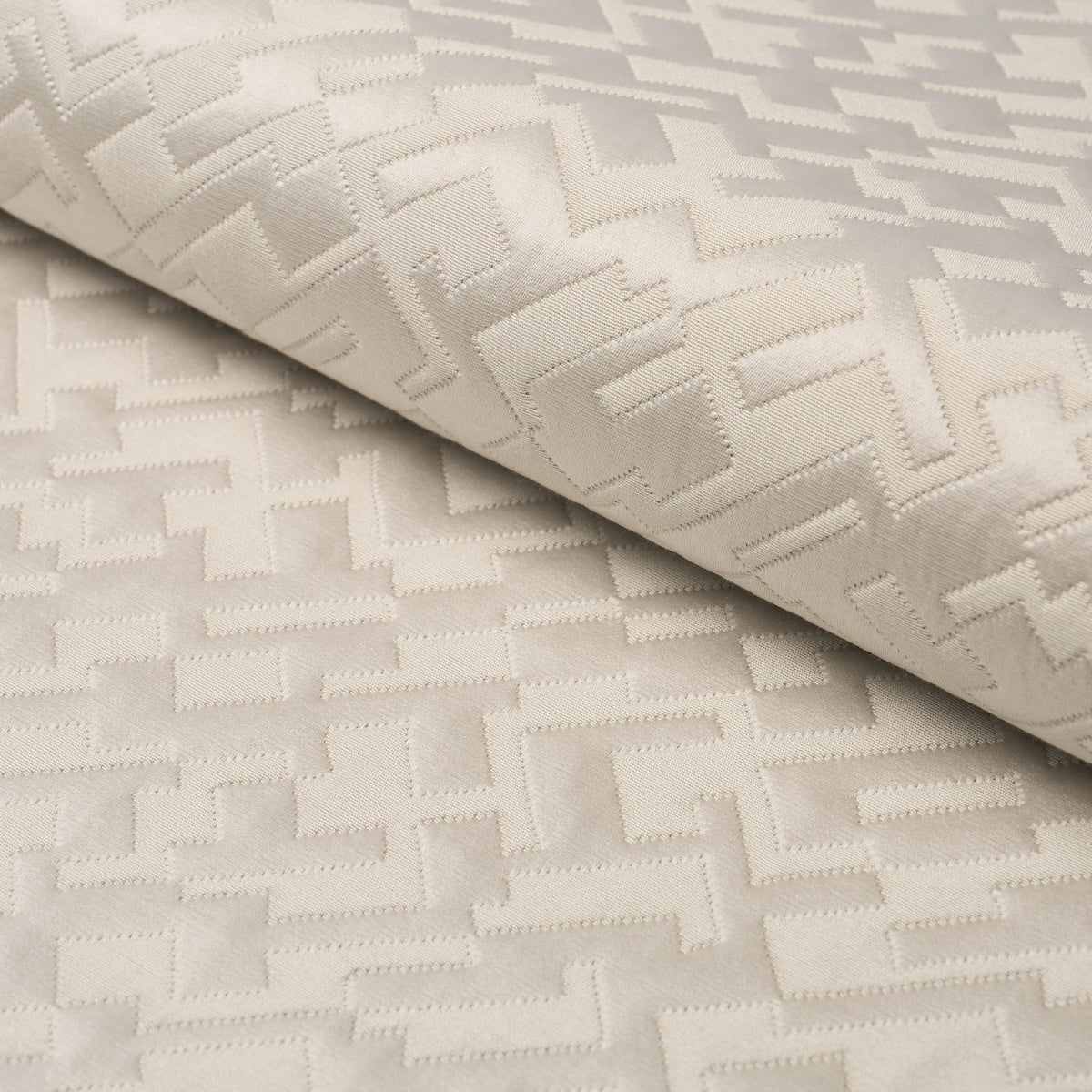Save 71191 Salon Quilted Satin Limestone by Schumacher Fabric