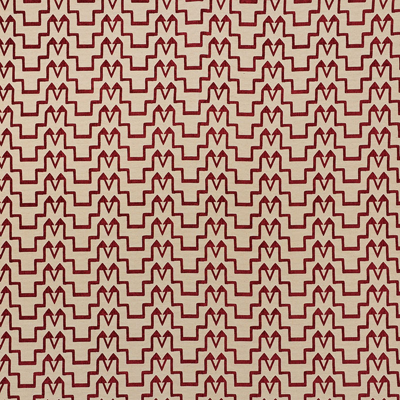 Purchase 71242 Turkish Step Red/Natural by Schumacher Fabric