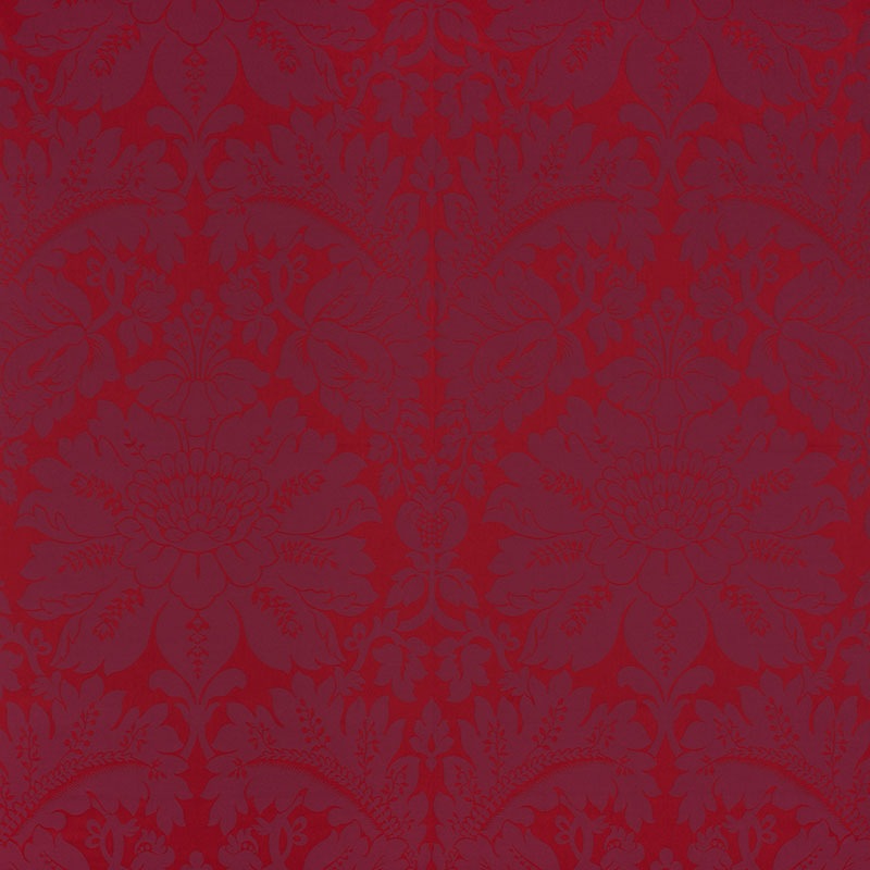 Save 71282 Maggiore Damasco Ruby by Schumacher Fabric