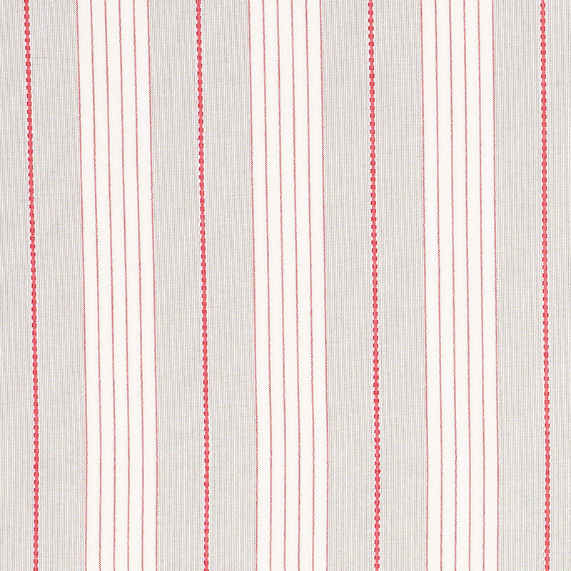 Find 71373 Audrey Stripe Grey Red by Schumacher Fabric