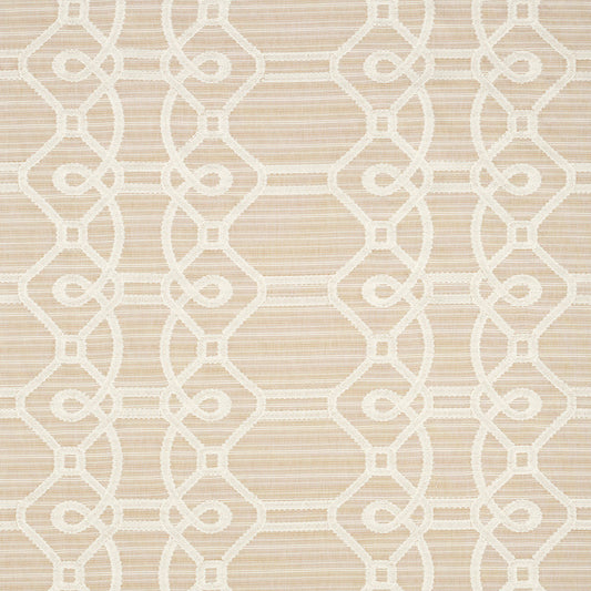 Buy 71934 Ziz Embroidery Natural by Schumacher Fabric